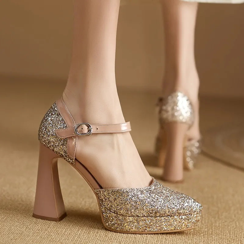 Women's Platform Pumps Sparkle Alvina - Vonnera