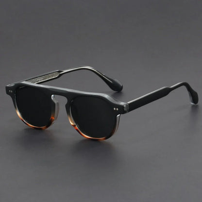 Men's Panto Sunglasses Black - Vonnera