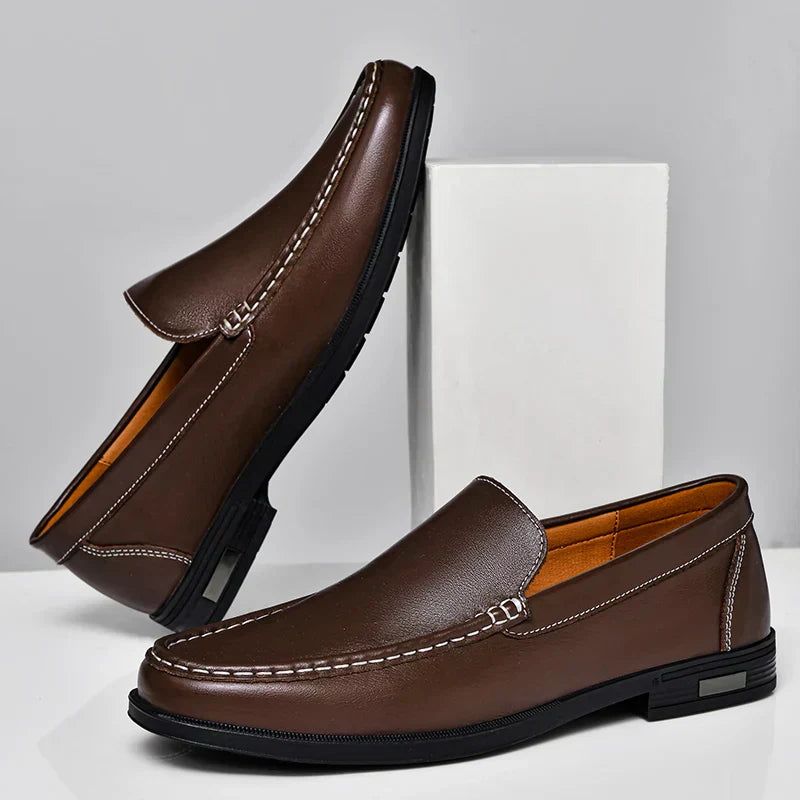 Men's Classic Slip-On Loafers Leather Comfortable