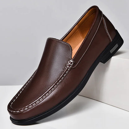 Men's Classic Slip-On Loafers Leather Comfortable