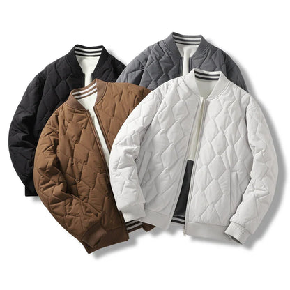 Men's Reversible Puffer Coat Waterproof Parka Black