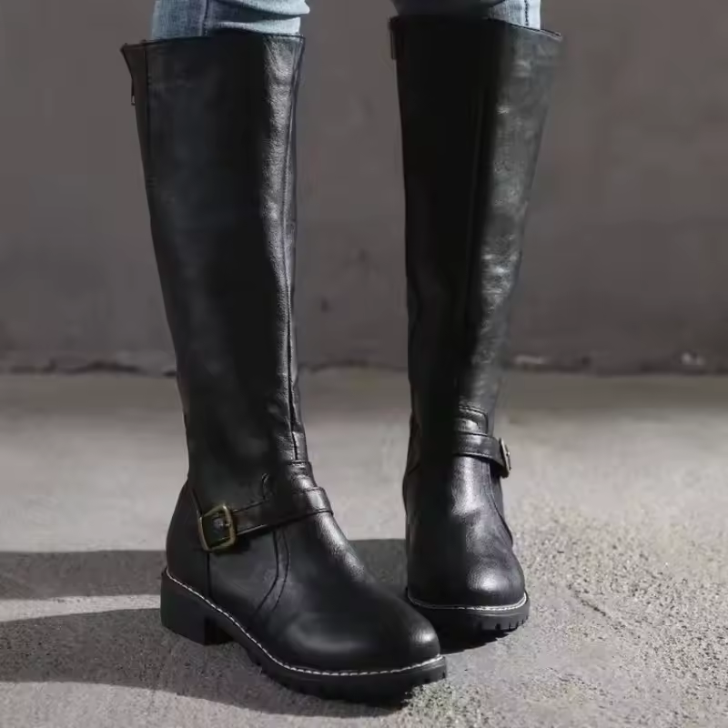 Women Knee High Leather Boots