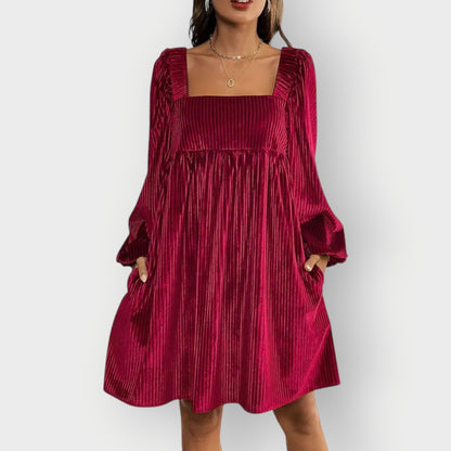 Women's Backless Velvet Dress
