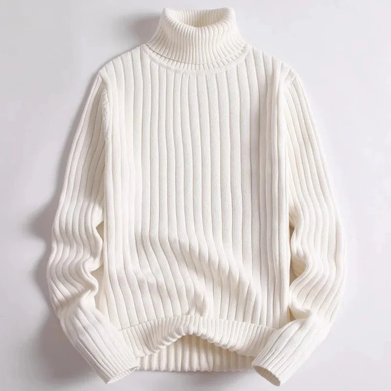 Women's Ribbed Turtleneck Sweater Knit