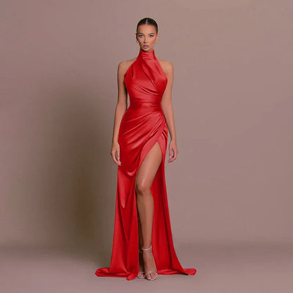 Carla Women's Evening Dress High-Slit Elegant