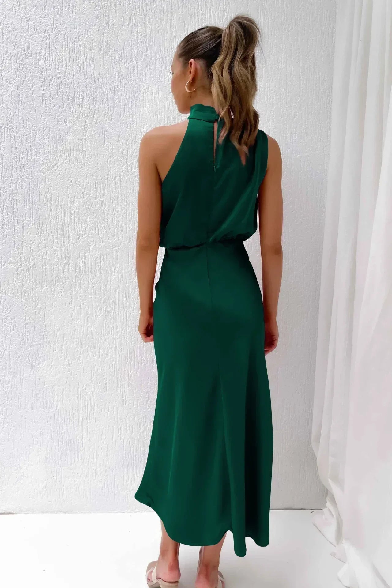 Women's Halter Neck Maxi Evening Dress