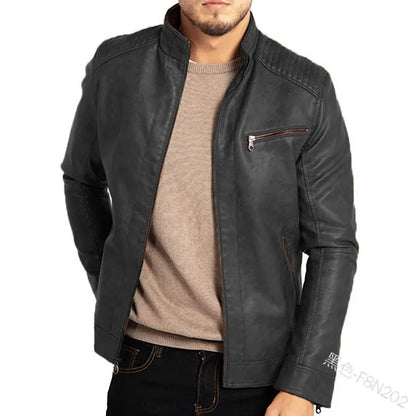 Ferrano Men's Leather Motorcycle Jacket