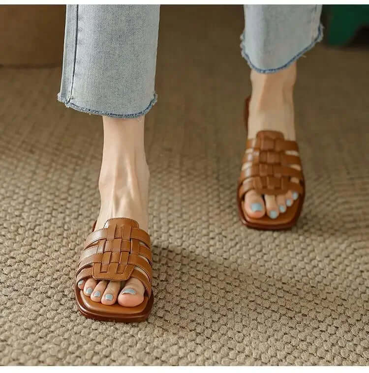 Rory Women's Leather Flat Slides