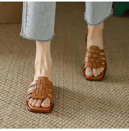Rory Women's Leather Flat Slides