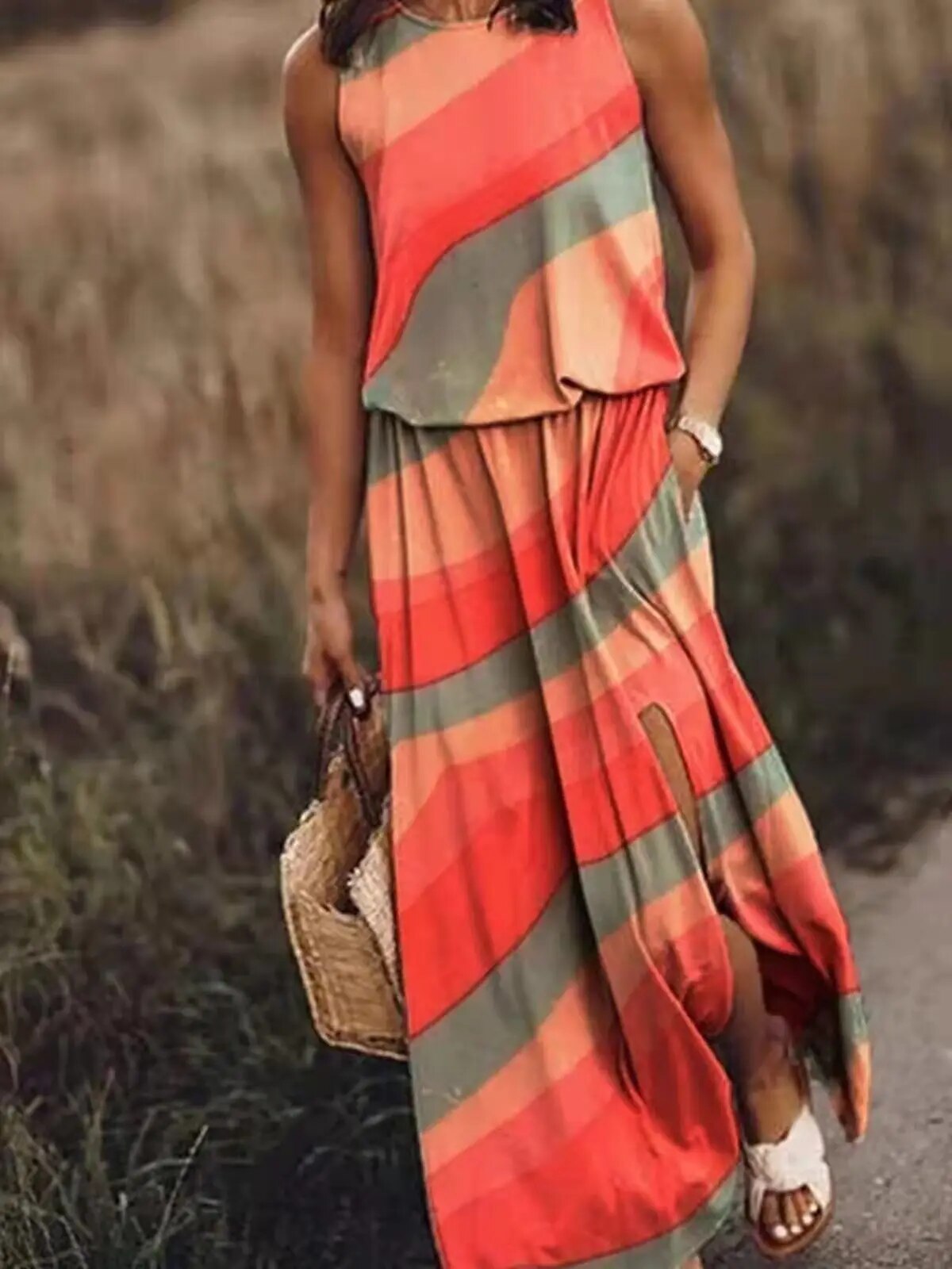 Women's Maxi Dress Graphic Print Summer Dress