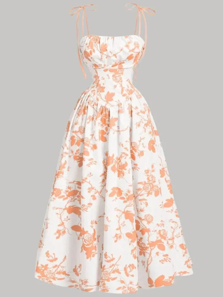 Women's Floral Sundress Flowy Delila