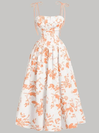Women's Floral Sundress Flowy Delila