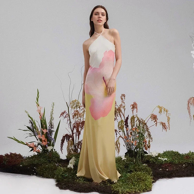 Hannah Women's One-Shoulder Floral Maxi Dress
