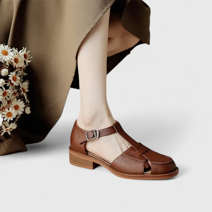 Women's Mary Jane Sandals Closed Toe Low Heel