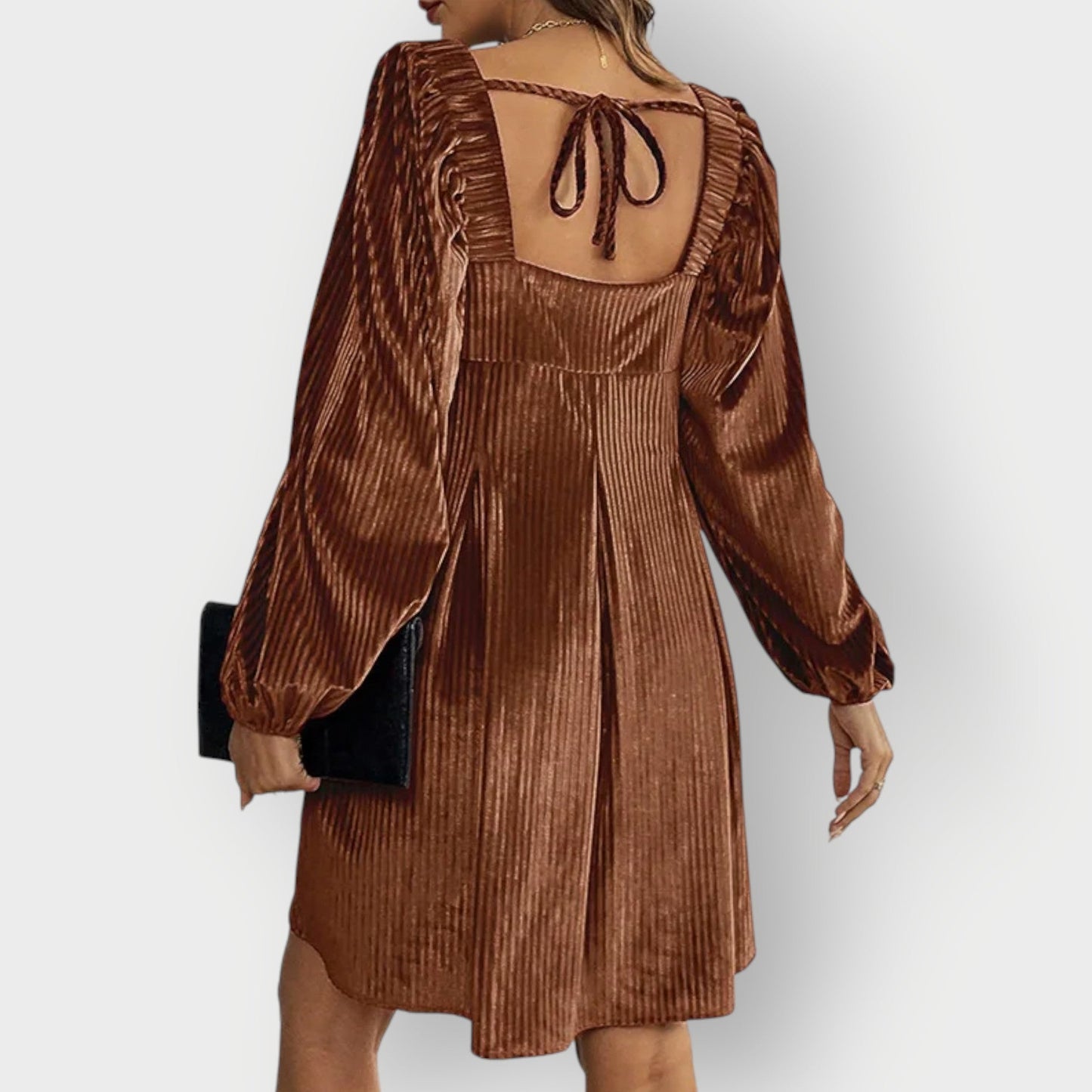 Women's Backless Velvet Dress