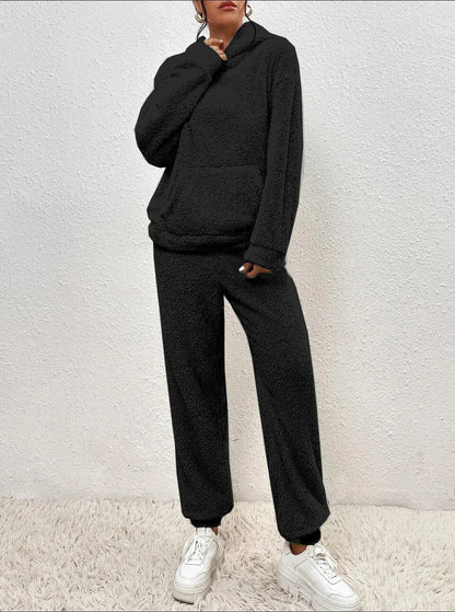 Teddy Hooded Housesuit Soft Cozy Beige