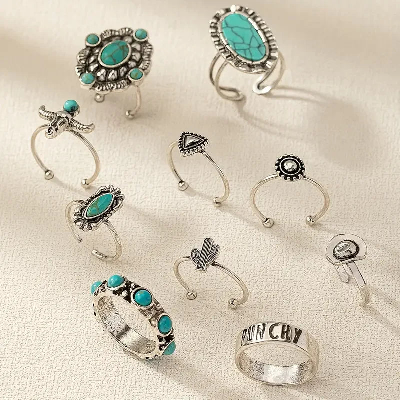 Dakota Western Ring Set 10 Piece