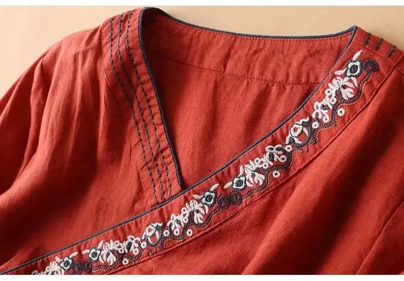 Women's Relaxed Fit Blouse Lightweight Breeze Pattern