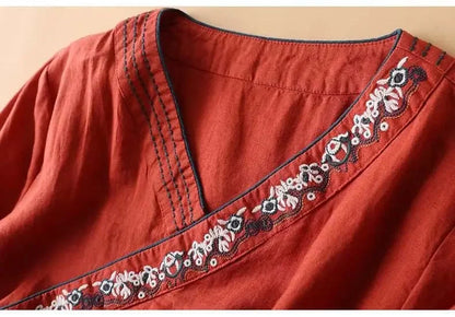 Women's Relaxed Fit Blouse Lightweight Breeze Pattern