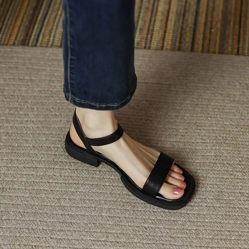 Women's Slip On Buckle Sandals