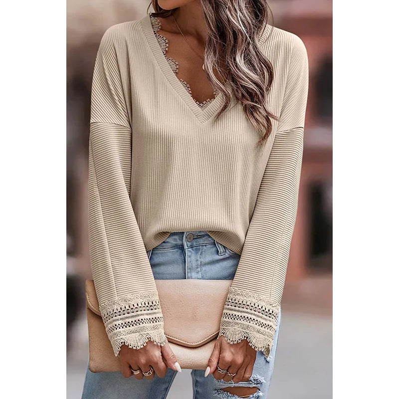Women's Elegant Lace Sweater - Vonnera