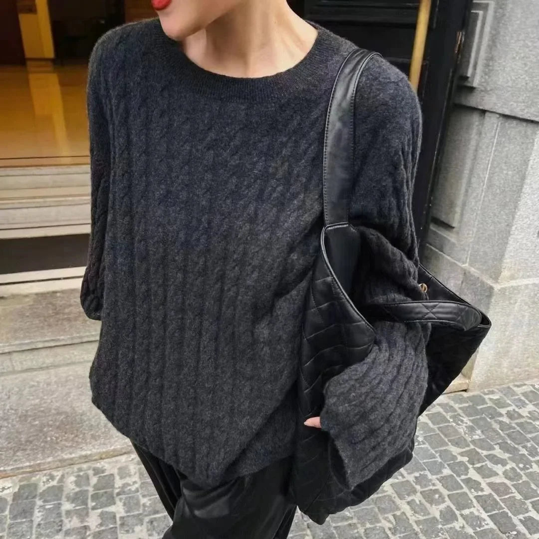 Women's Textured Long Sleeve Sweater