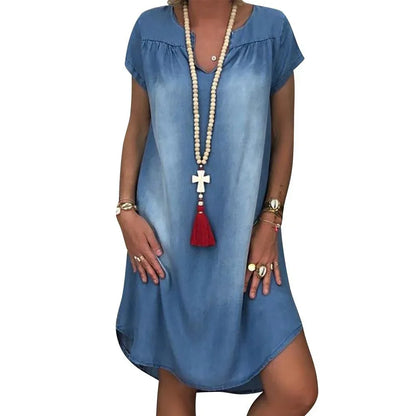 Women's Denim Flowy Summer Dress
