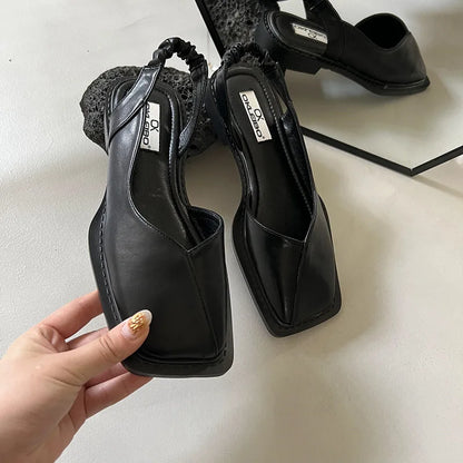 Women's Slingback Sandals Square Toe