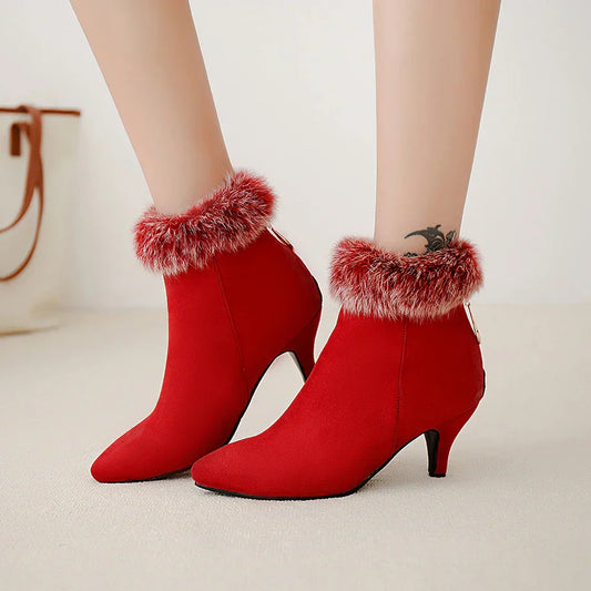 Sorena Women's Fur Ankle Boots - Vonnera