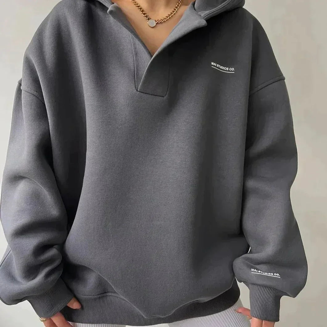 Women's Oversized V-Neck Sweater - Vonnera