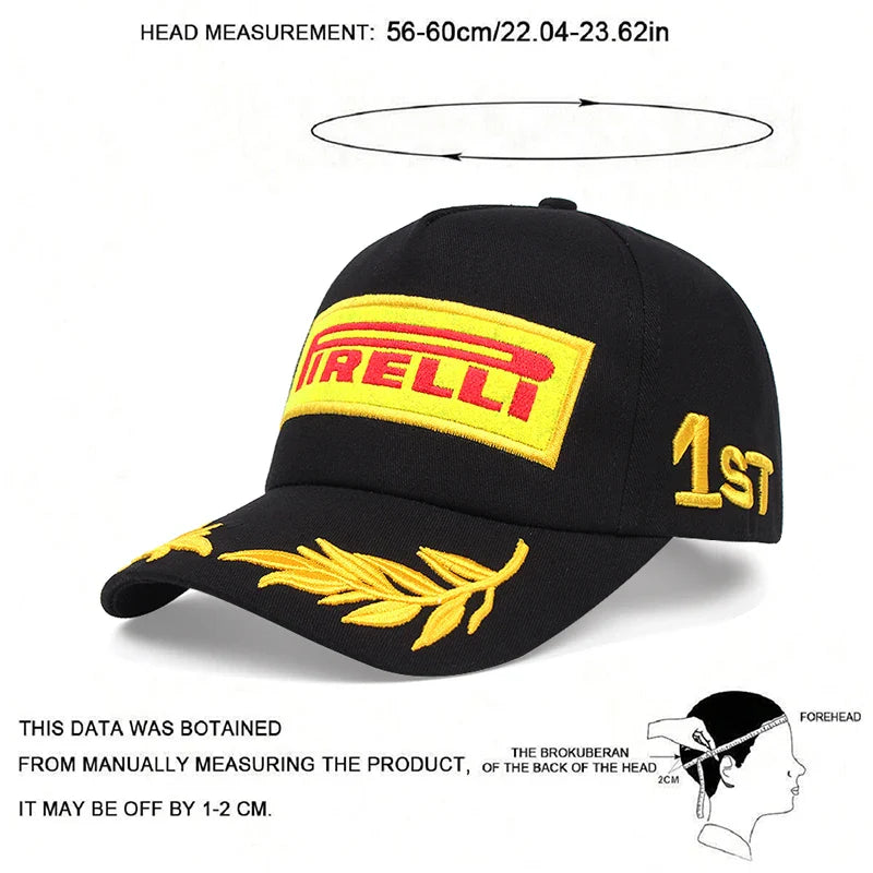 Unisex Baseball Hat Cool Racing Style Cotton Sunshade Cap