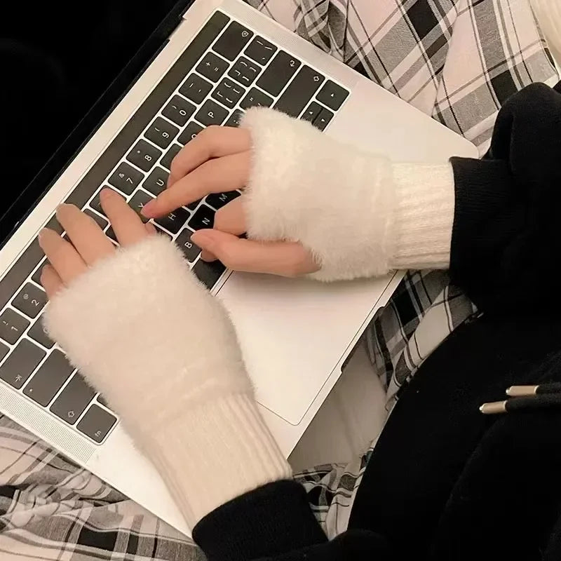 Serona Fingerless Fleece Gloves Warmers - Vonnera