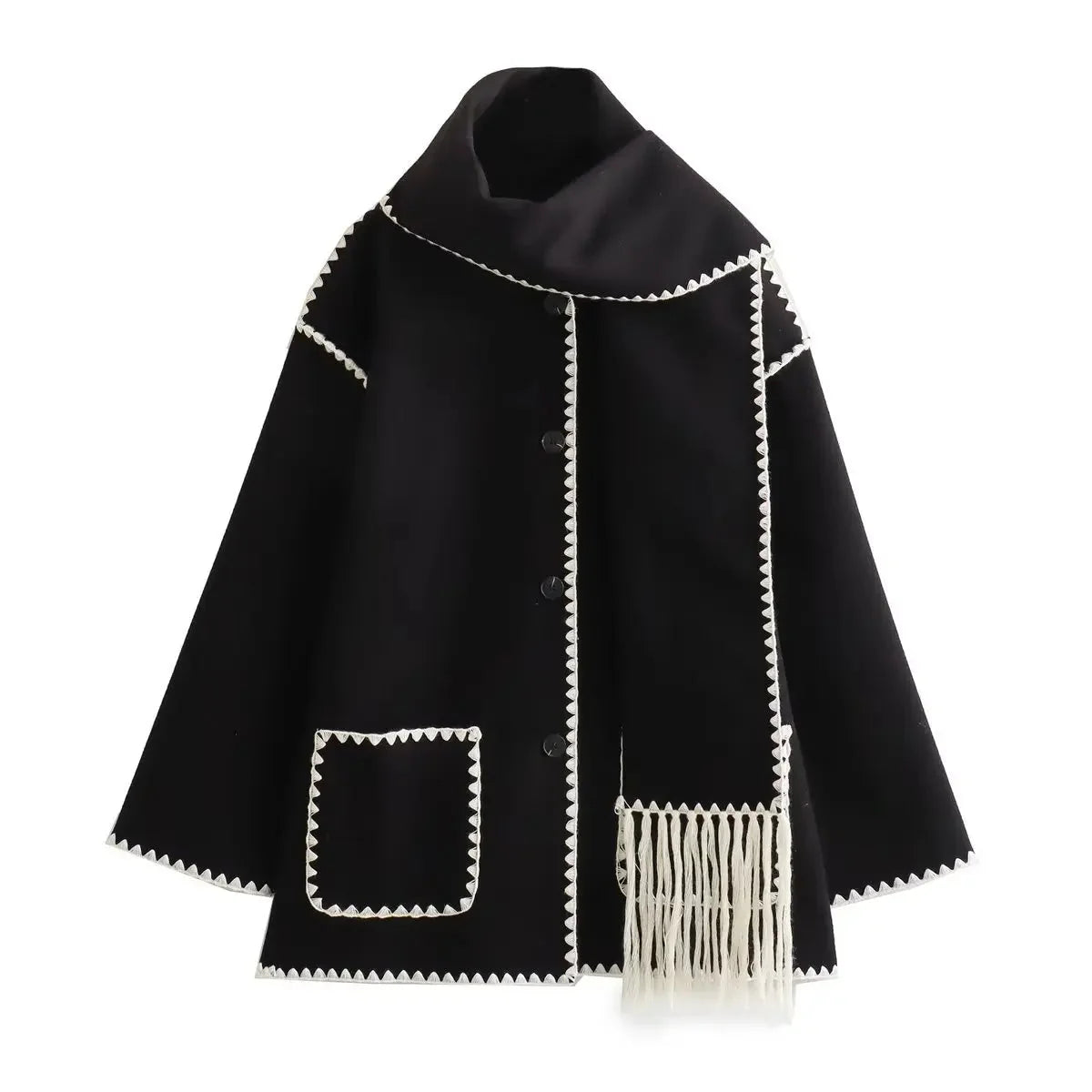Women's Relaxed Fit Knee Length Coat Warm - Vonnera