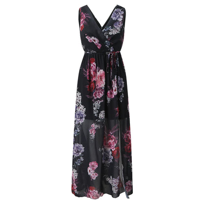 Women's Elegant Maxi Dress Slit Design