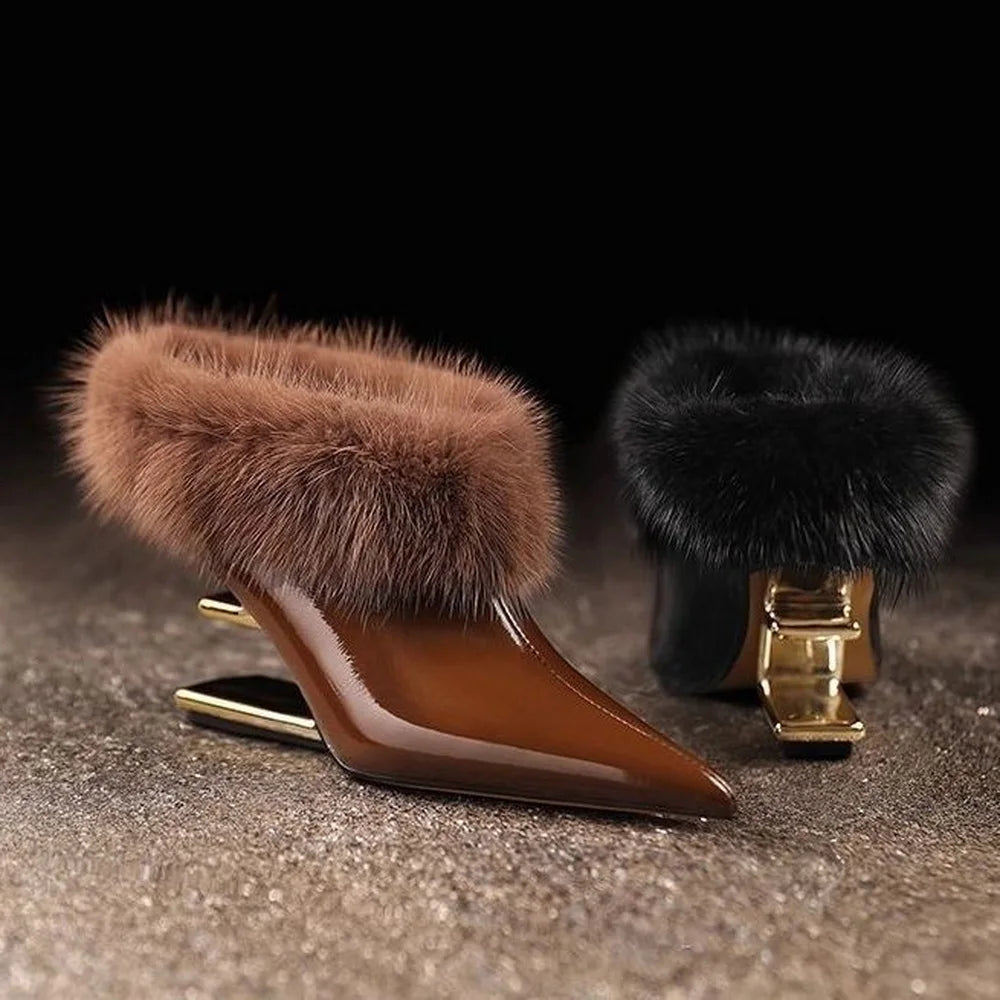 Women's Furry High Heels - Vonnera