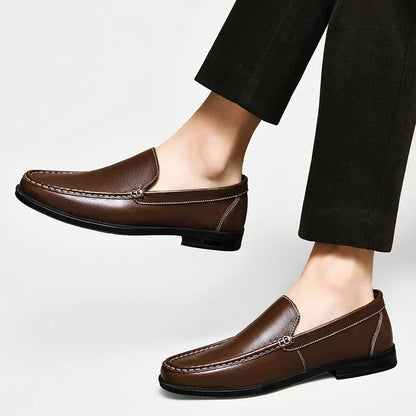 Men's Classic Slip-On Loafers Leather Comfortable
