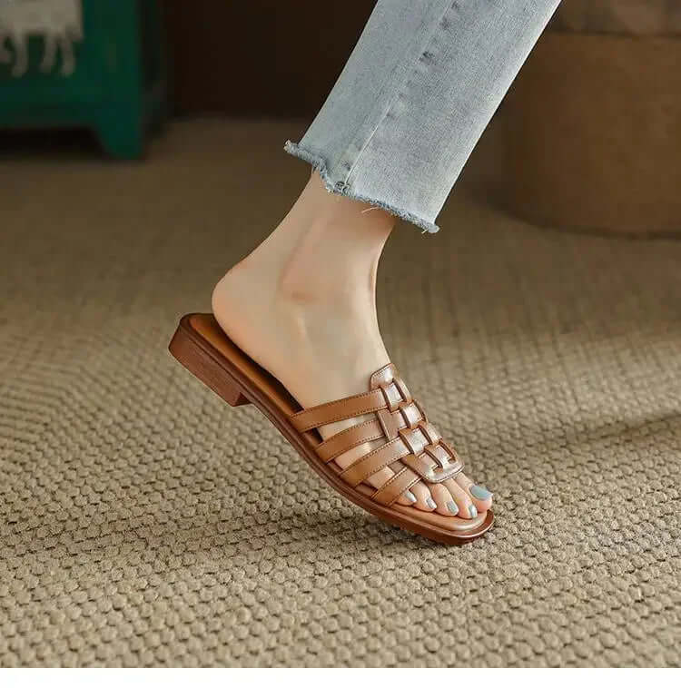 Rory Women's Leather Flat Slides