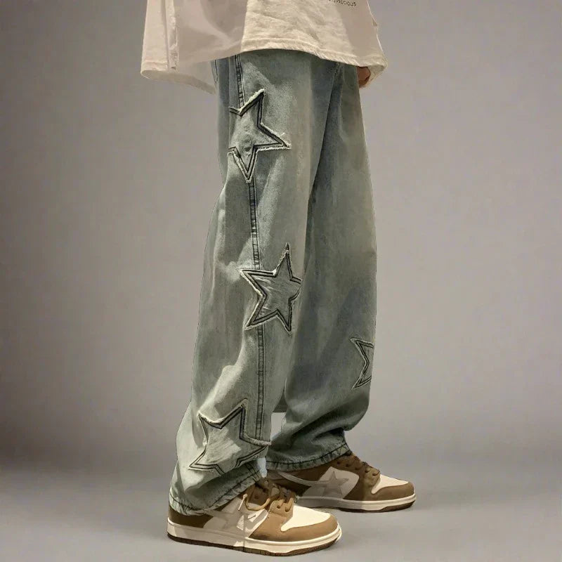 Embroidered Denim Jeans - Vonnera