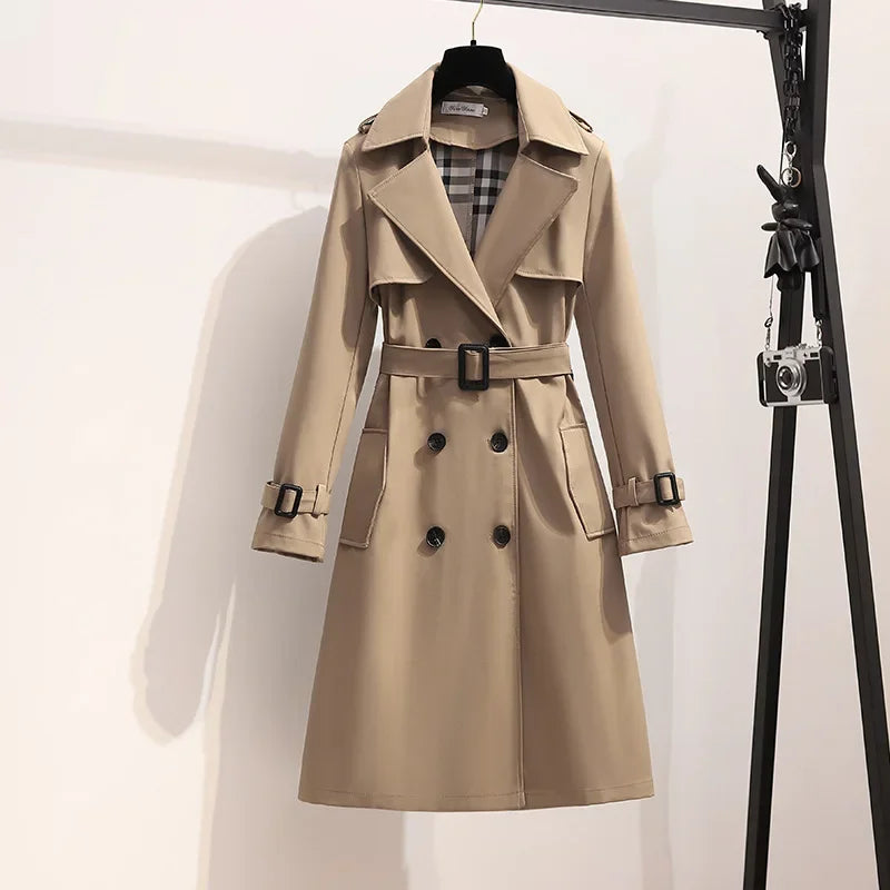 Averine Women's Belted Trench Coat - Vonnera