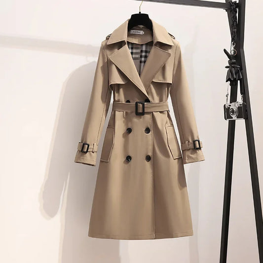 Averine Women's Belted Trench Coat - Vonnera