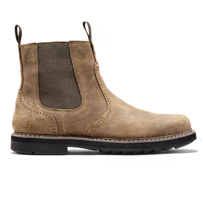Men's Chelsea Boots Side Zipper Leather Black