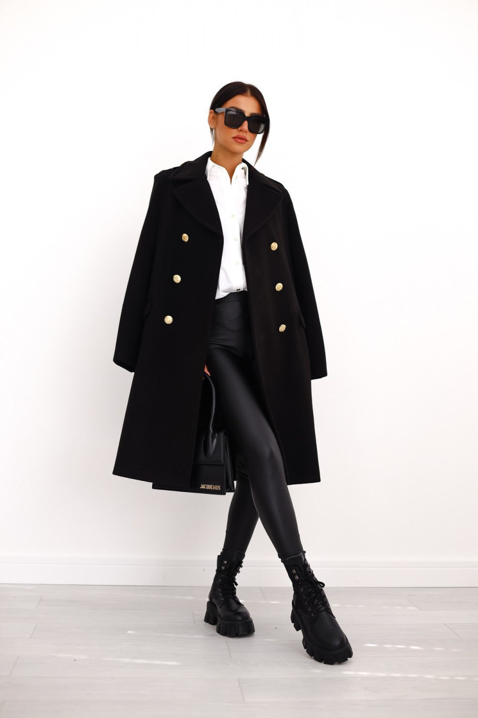 Women's Wool Trench Coat Double-Breasted