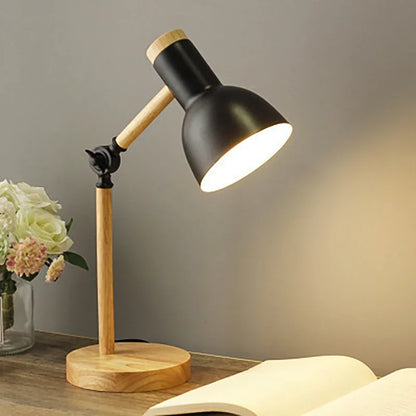 Solberg Wooden Table Lamp Adjustable