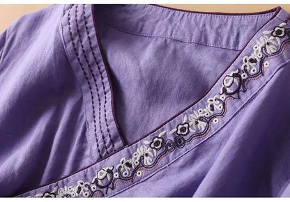 Women's Relaxed Fit Blouse Lightweight Breeze Pattern