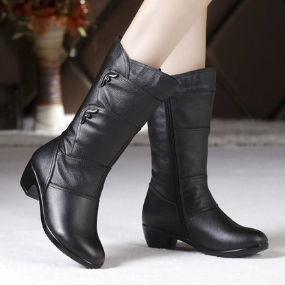 Women's Knee-High Side Zip Boots