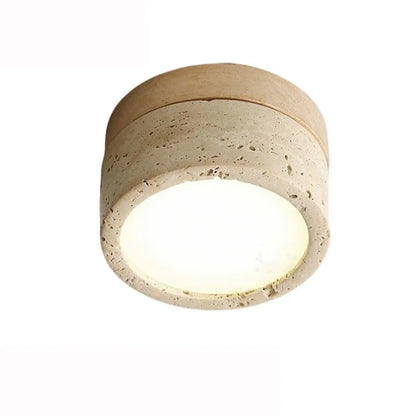 Natural Stone Flush Mount Light Modern Interior