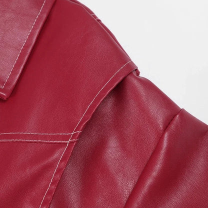 Women's Leather Jacket Durable Brown