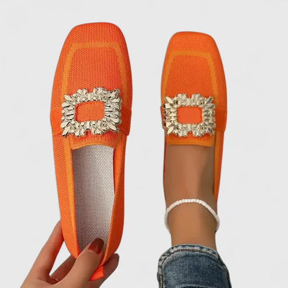Women's Square-Toe Loafers Detail Front