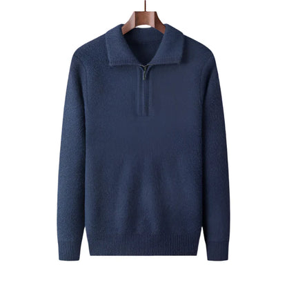 Arven Men's Cashmere Quarter Zip Sweater