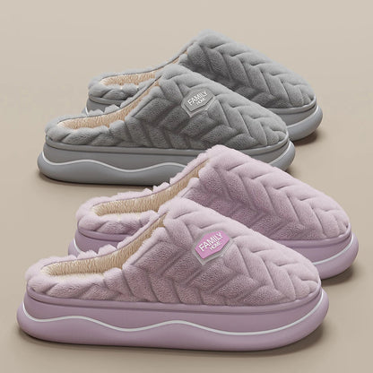 Women's Quilted Slippers Thick Sole Plush Lining - Vonnera